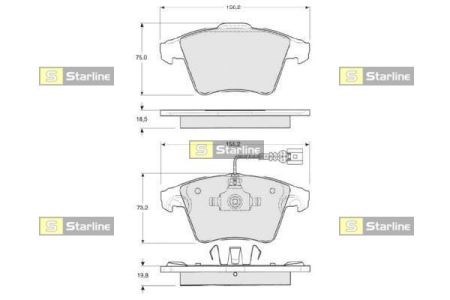Колодки передні BDS325 STARLINE