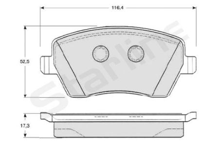 Колодки передні BDS331 STARLINE