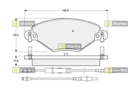 Гальмівні колодки BDS341 STARLINE