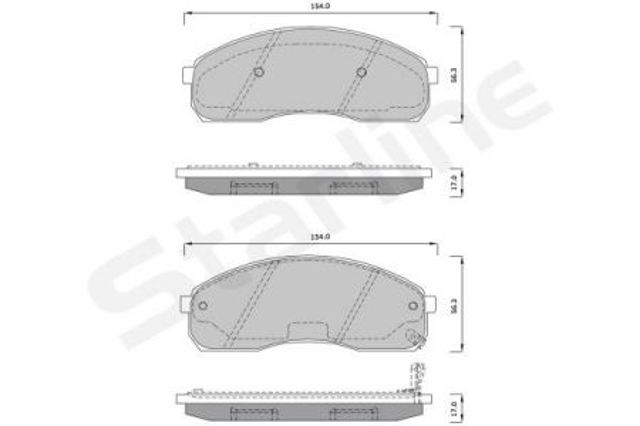 Гальмівні колодки BDS377 STARLINE