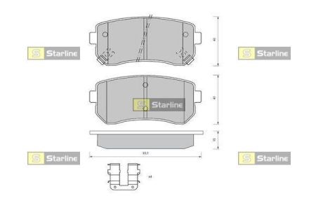 Колодки гальмові задні, дискові BDS409 STARLINE