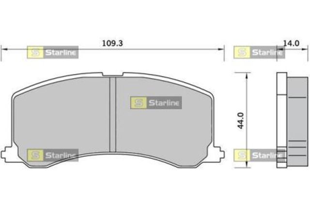 Передні гальмівні колодки BDS413 STARLINE