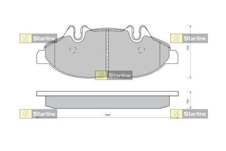 Колодки передні BDS414 STARLINE