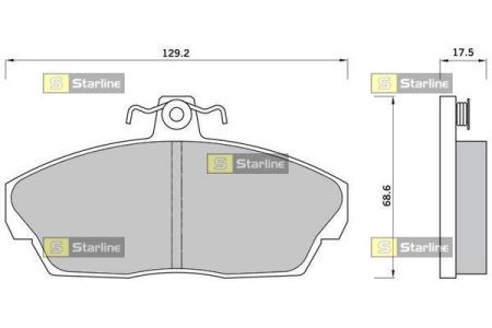 Колодки гальмівні передні, дискові BDS416 STARLINE