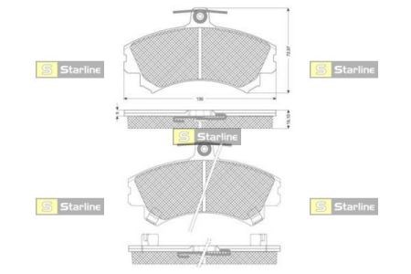 Колодки гальмівні дискові комплект BDS821P STARLINE
