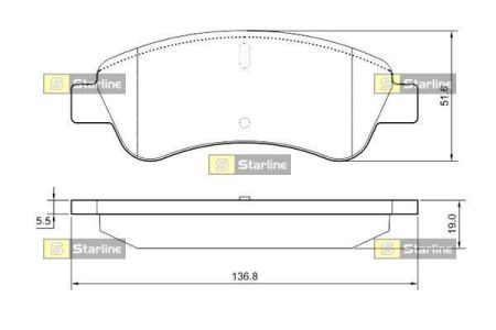 Гальмівні колодки BDS842P STARLINE