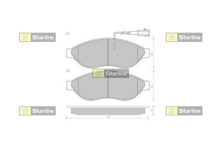 Тормозні колодки BDS847P STARLINE