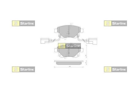 Колодки передні BDS850P STARLINE