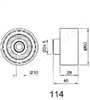 Паразитний провідний ролик BE114 JAPANPARTS