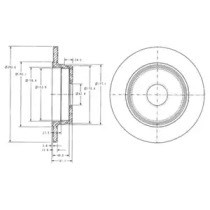 Диск заднього гальма BG2510 DELPHI