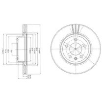 Гальмо дискове переднє BG2908 DELPHI