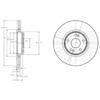 Гальмо дискове переднє BG3688 DELPHI