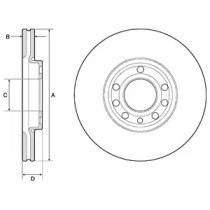 Диск переднього гальма BG3713C DELPHI