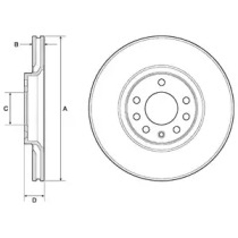 Диск гальмівний передній BG3770C DELPHI