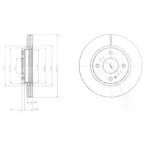 Диск переднього гальма BG4170C DELPHI