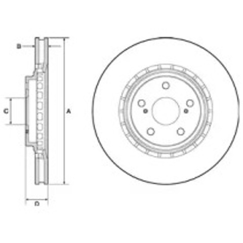 Диск переднього гальма BG4691C DELPHI