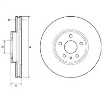 Диск переднього гальма BG4702C DELPHI