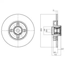 Диск заднього гальма BG9053RSC DELPHI