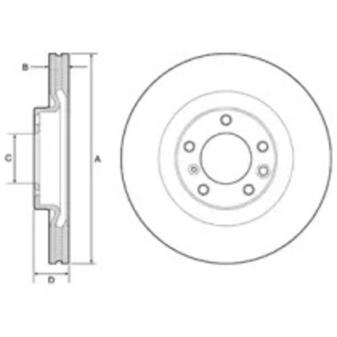 Гальмо дискове переднє BG9119C DELPHI