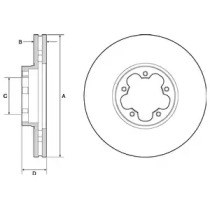 Диск переднього гальма BG9142C DELPHI