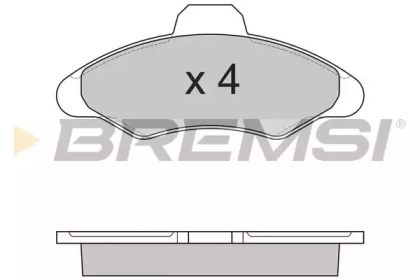 Комплект гальмівних колодок з 4 шт. дисків BP2462
