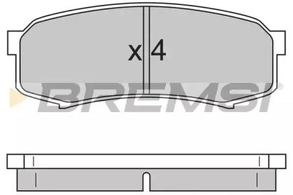 Задні колодки BP2597 BREMSI