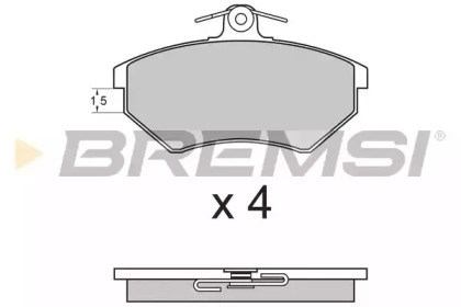 Гальмівні колодки BP2642 BREMSI