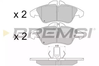 Тормозні колодки BP2687 BREMSI