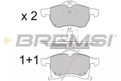 Колодки гальмівні дискові комплект BP2811 BREMSI