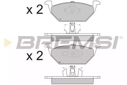 Тормозні колодки BP2835 BREMSI
