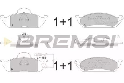 Тормозні колодки BP2897 BREMSI