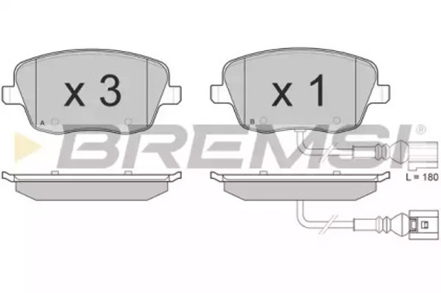 Колодки передні BP3013 BREMSI