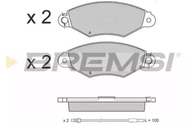 Гальмівні колодки BP3019 BREMSI