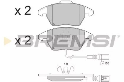 Передні гальмівні колодки BP3103 BREMSI
