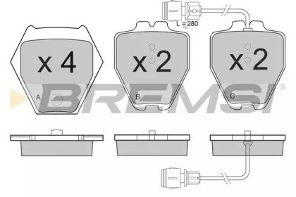 Тормозні колодки BP3122 BREMSI