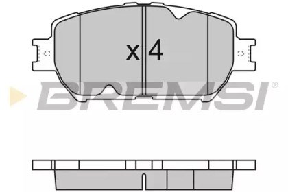 Передні гальмівні колодки BP3126 BREMSI