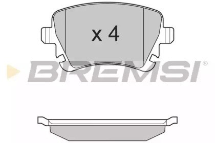 Задні гальмівні колодки BP3130 BREMSI