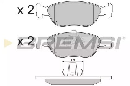 Колодки передні BP3131 BREMSI