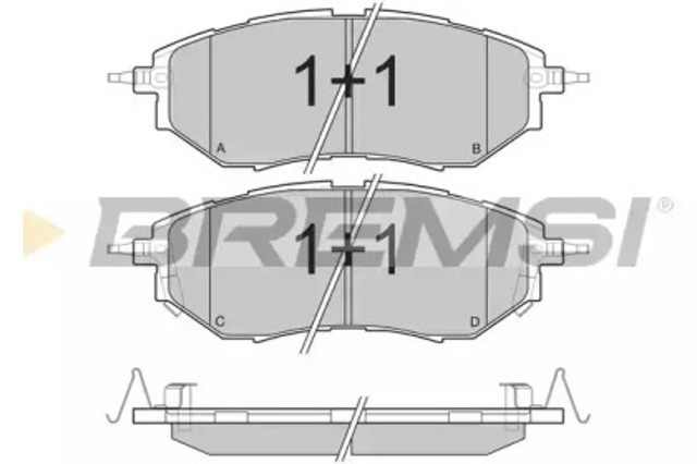 Передні гальмівні колодки BP3211 BREMSI