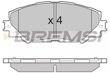 Колодки гальмівні передні, дискові BP3251 BREMSI