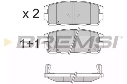 Задні дискові колодки BP3304 BREMSI