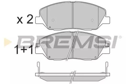 Передні гальмівні колодки BP3313 BREMSI