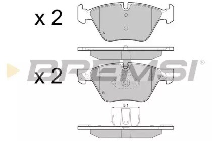 Колодки передні BP3447 BREMSI