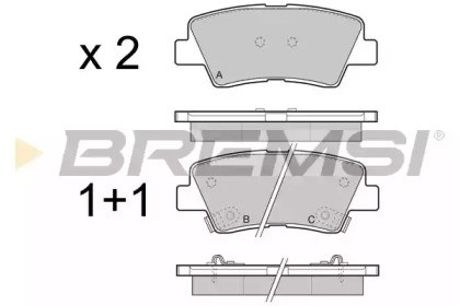 Задні дискові колодки BP3471 BREMSI