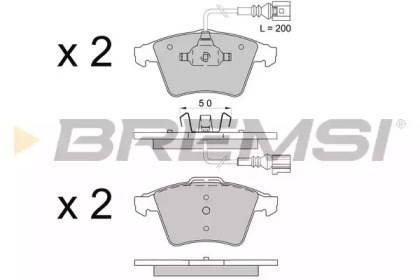 Тормозні колодки BP3508 BREMSI