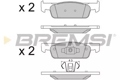 Колодки гальмівні дискові комплект BP3512 BREMSI