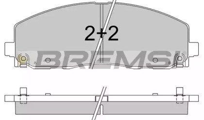 Комплект гальмівних колодок з 4 шт. дисків BP3543