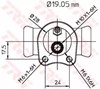 Циліндр гальмівний колісний/робочий, задній BWD119 TRW