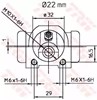 Циліндр гальмівний колісний/робітник, задній BWH391 TRW