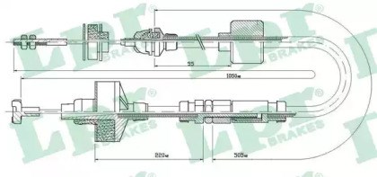 Тросик зчеплення C0309C LPR